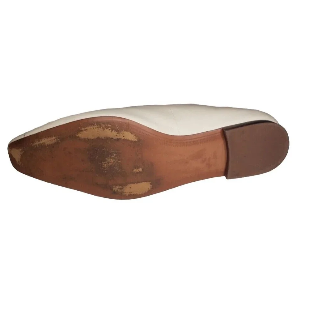 Sam Edelman Emelie Square Toe Loafer in Modern Ivory Leather Women's Size 10.5M - Picture 9 of 10